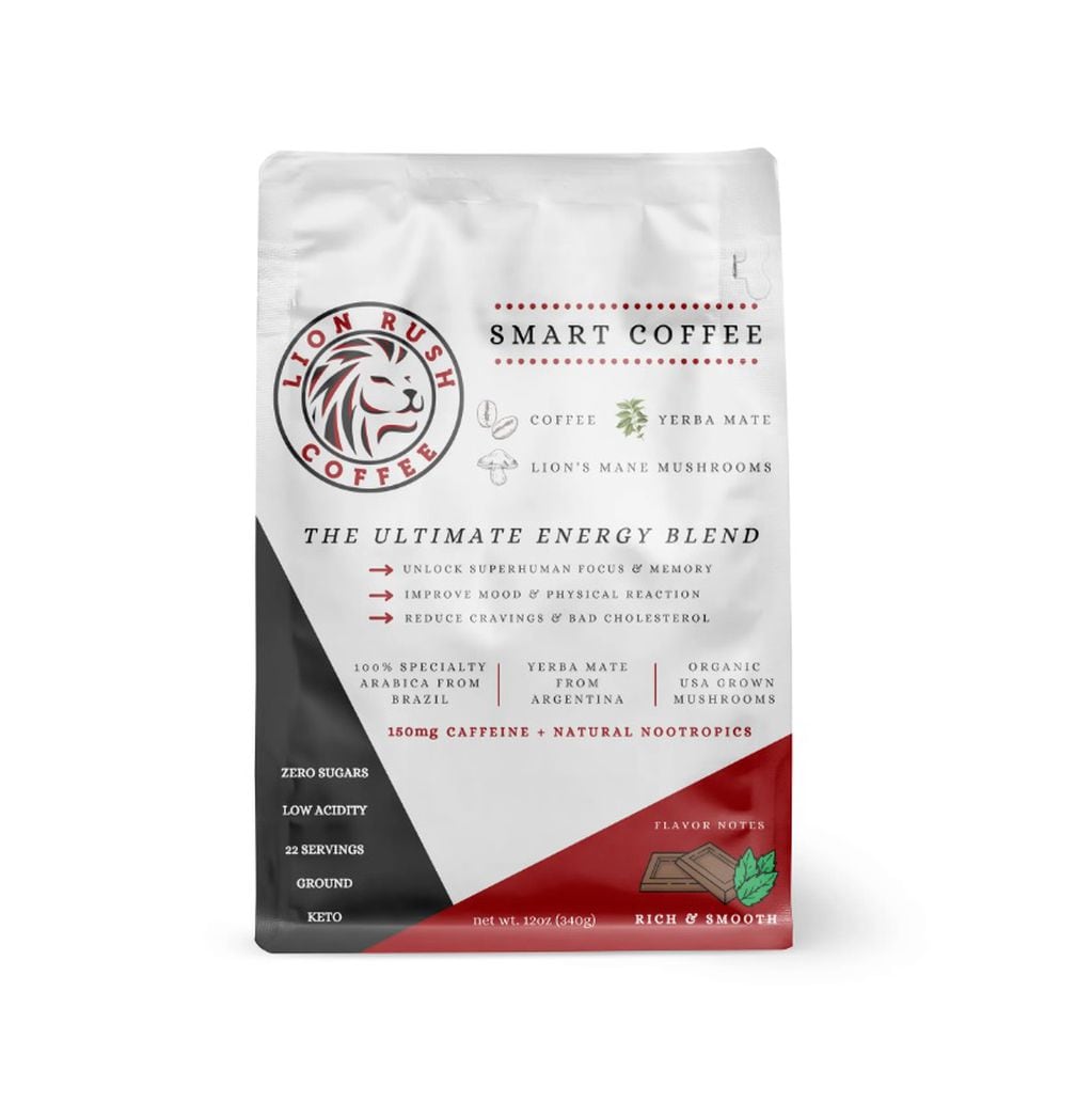 Smart Coffee es una combinación de café, yerba mate y el hongo melena de león.