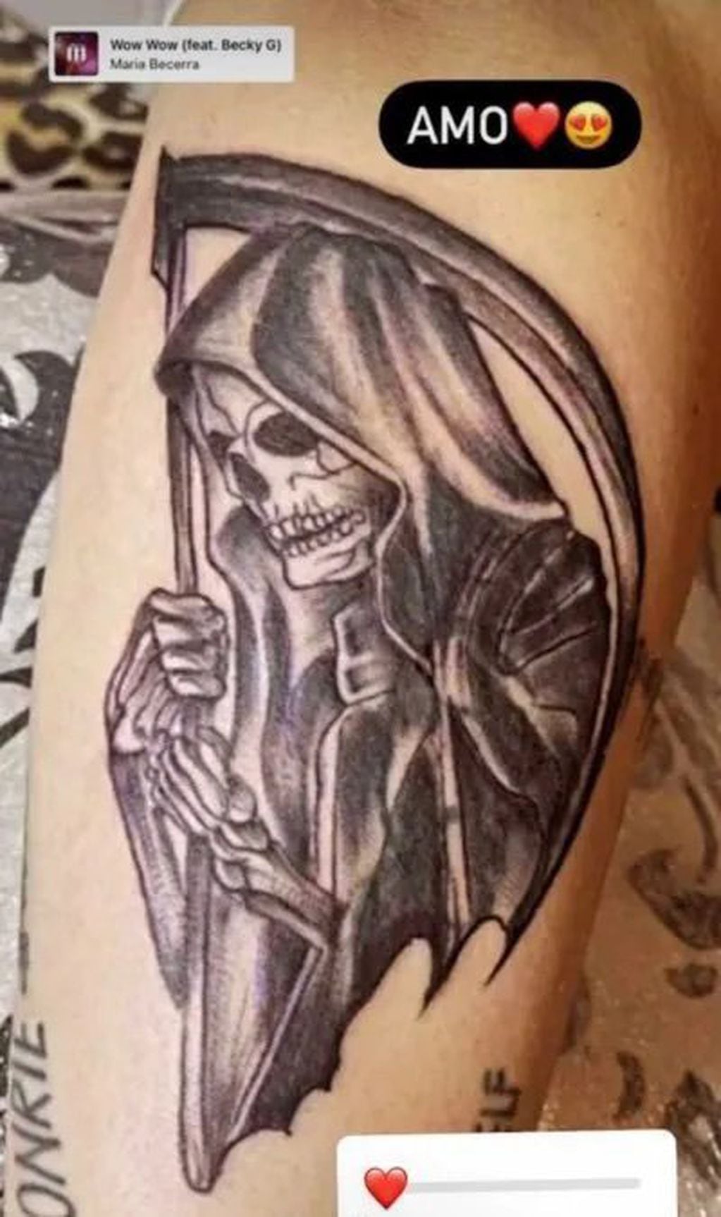 La hija de Jorge Rial se tatuó a San La Muerte.