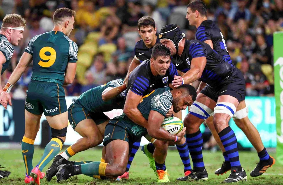 Por la quinta fecha del Rugby Championship, Los Pumas frente a Australia. (AP)
