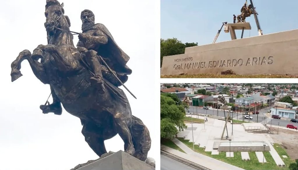 El monumento al Gral. Arias inaugurado en San Salvador de Jujuy.