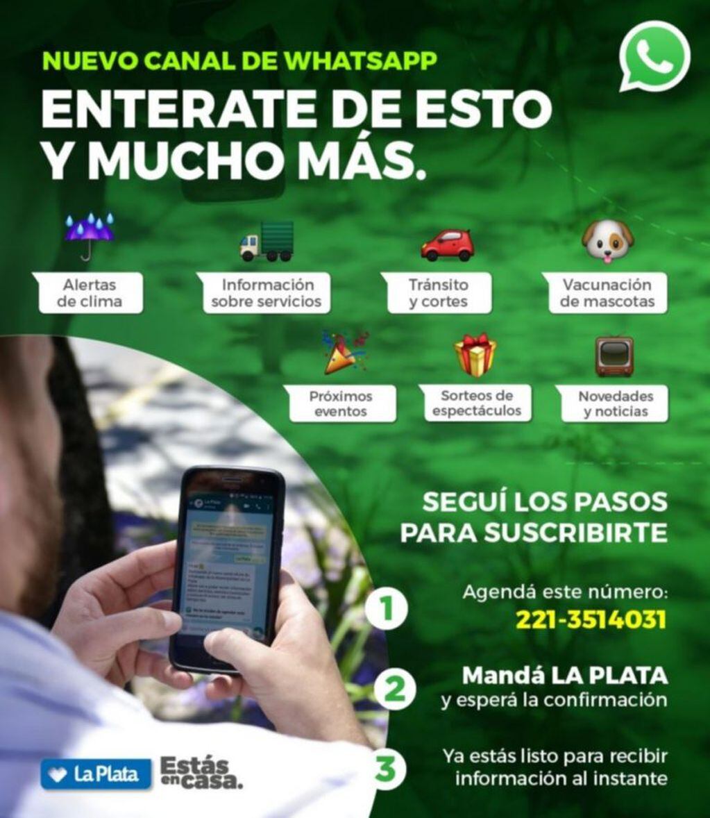 Whatsapp Municipalidad de La Plata (web)
