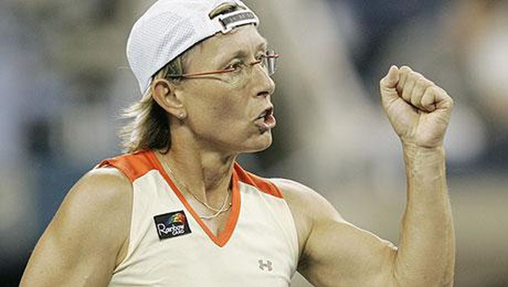 Martina Navratilova tiene 66 años y entre los '70 y los '80 supo liderar el ránking femenino. Foto: AP.