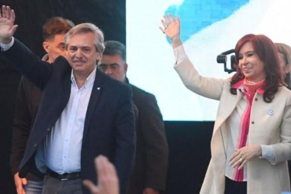 Alberto Fernández en campaña junto a su compañera de fórmula Cristina Fernández de Kirchner