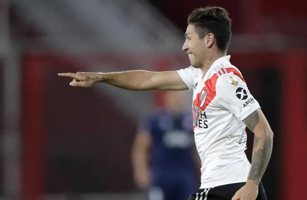 Gonzalo Montiel convirtió en el River vs Nacional por los cuartos de la Copa Libertadores