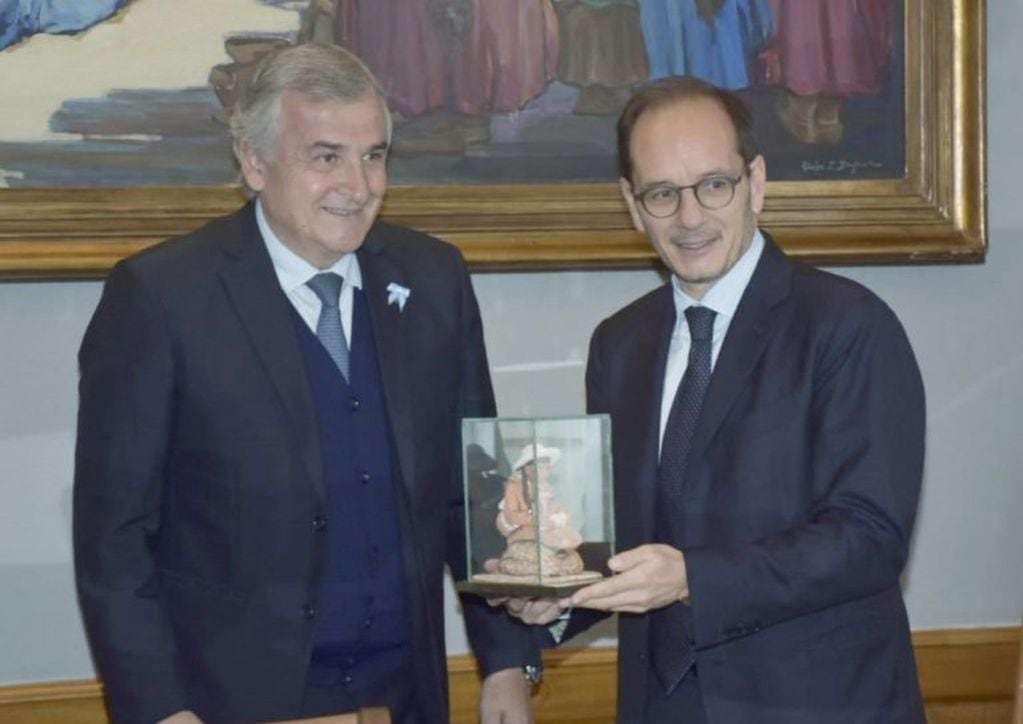 En mayo pasado, el gobernador Gerardo Morales recibió la visita del embajador de Italia en Argentina, Giuseppe Manzo.