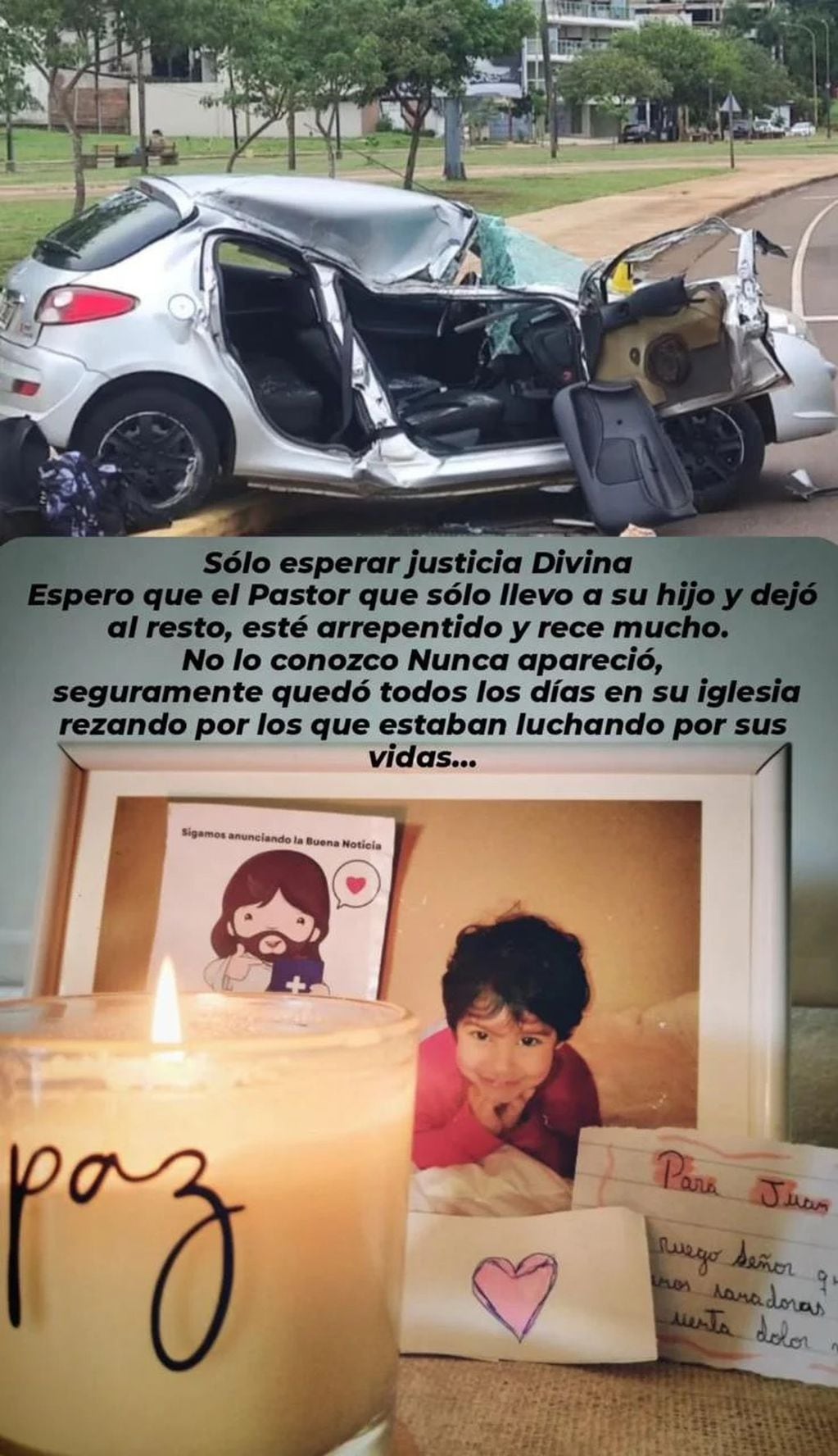 Papá de una de las víctimas fatales del despiste en la Costanera de Posadas apuntó contra el padre del conductor del auto.