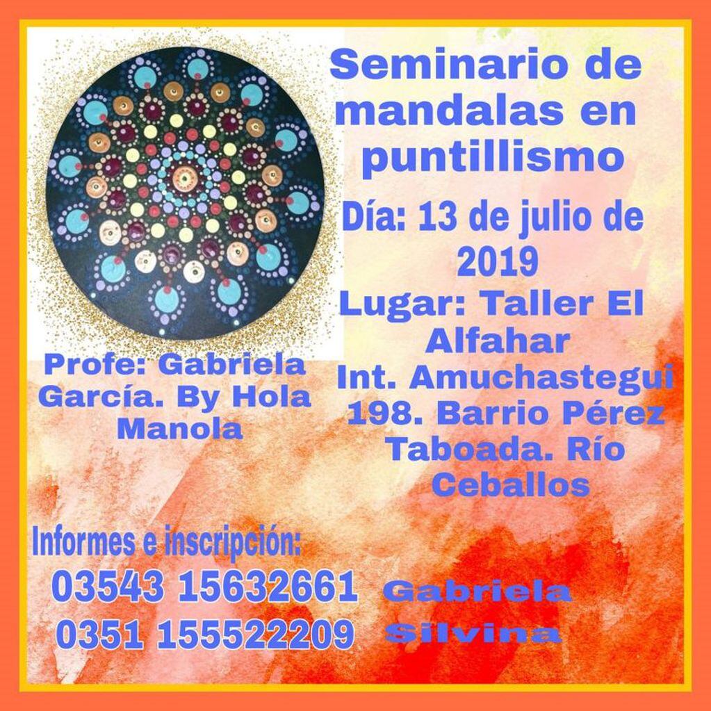 Seminario de mándalas en puntillismo (Río Ceballos)