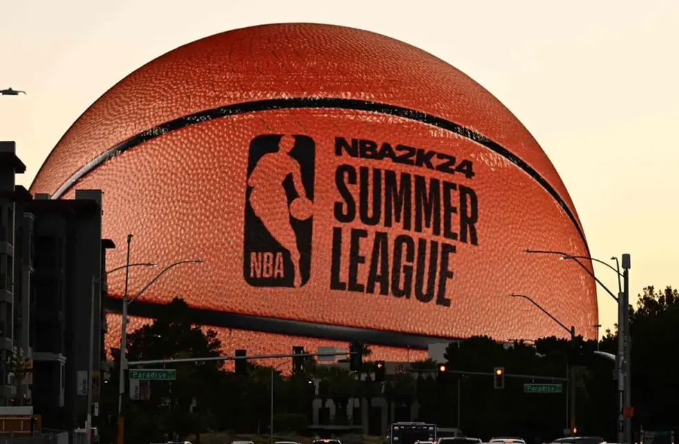 Así luce el estadio Sphere de Las Vegas a la espera de la llegada de la NBA.