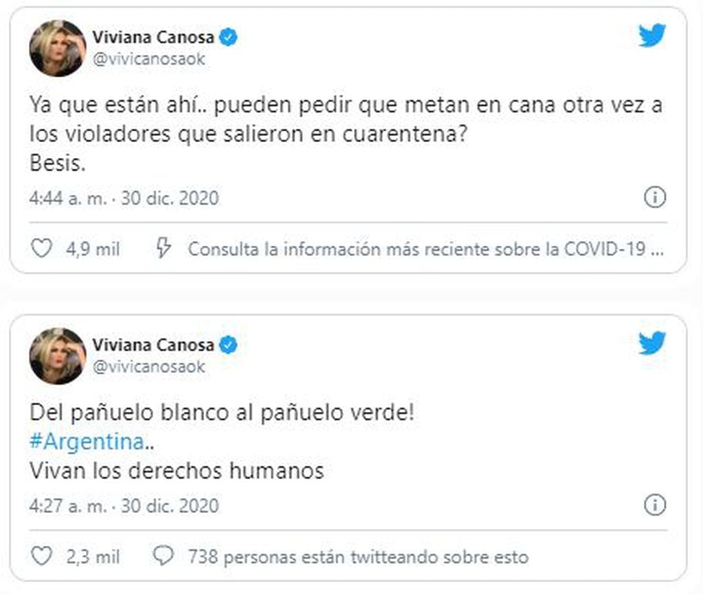 La periodista escribió varios tuits controversiales desde que se conoció el resultado.