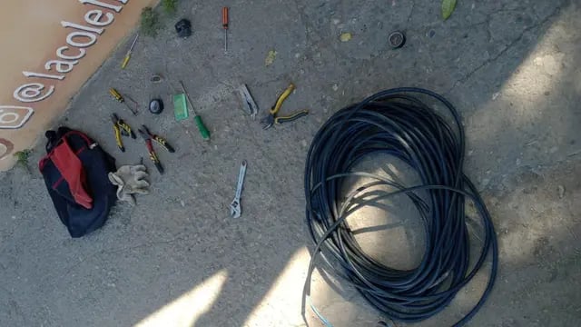 robo de cables en barrio primero de mayo