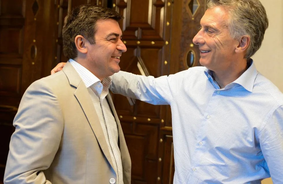 Omar De Marchi y Mauricio Macri.