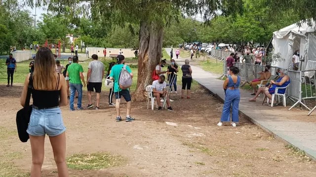 Carpa sanitaria del Parque de Las Naciones