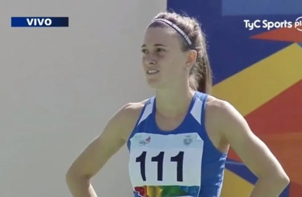 Victoria Woodward, finalista en los 100 metros llanos de los Odesur 2018.