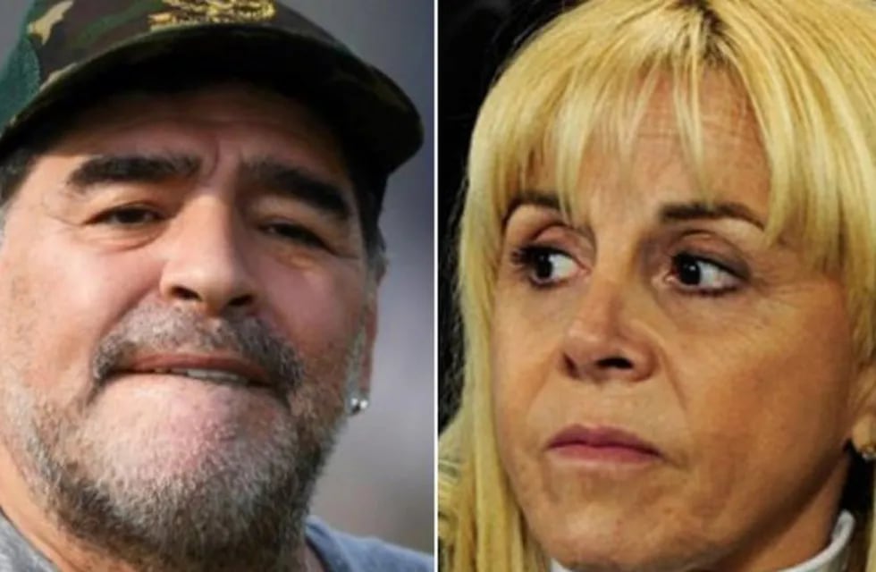 Diego Maradona y Claudia Villafañe.