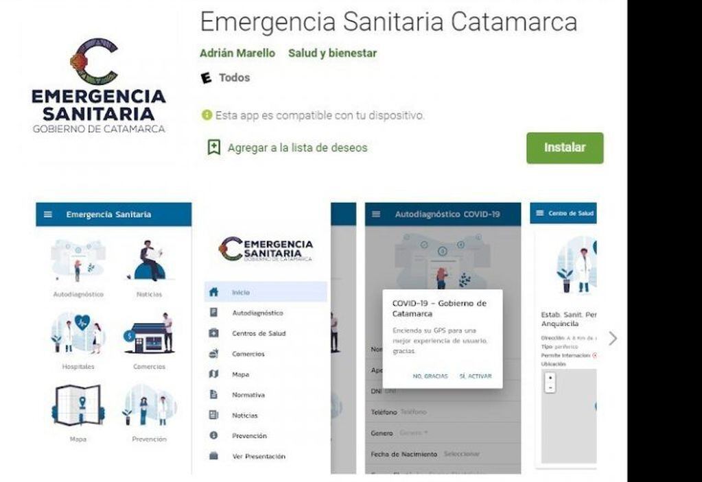 Aplicación "Emergencia Sanitaria Catamarca".