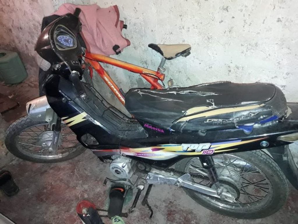 La moto que hallaron era robada.