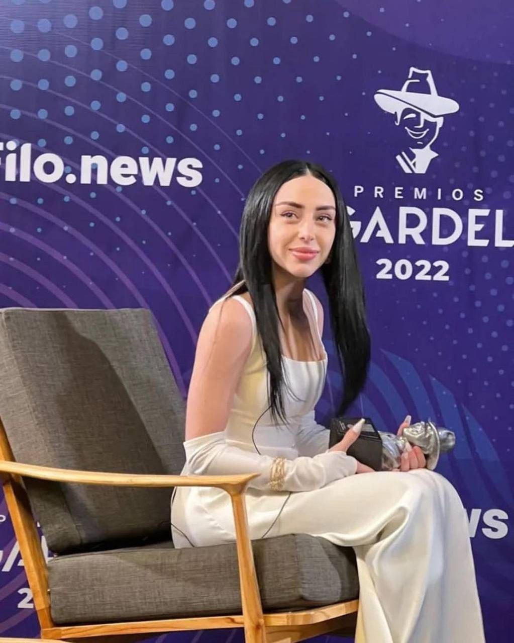 Nicki Nicole fue a la entrega de los Premios Gardel 2022.
