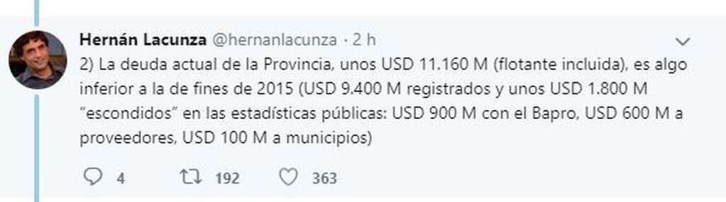 Hernán Lacunza. (Twitter)