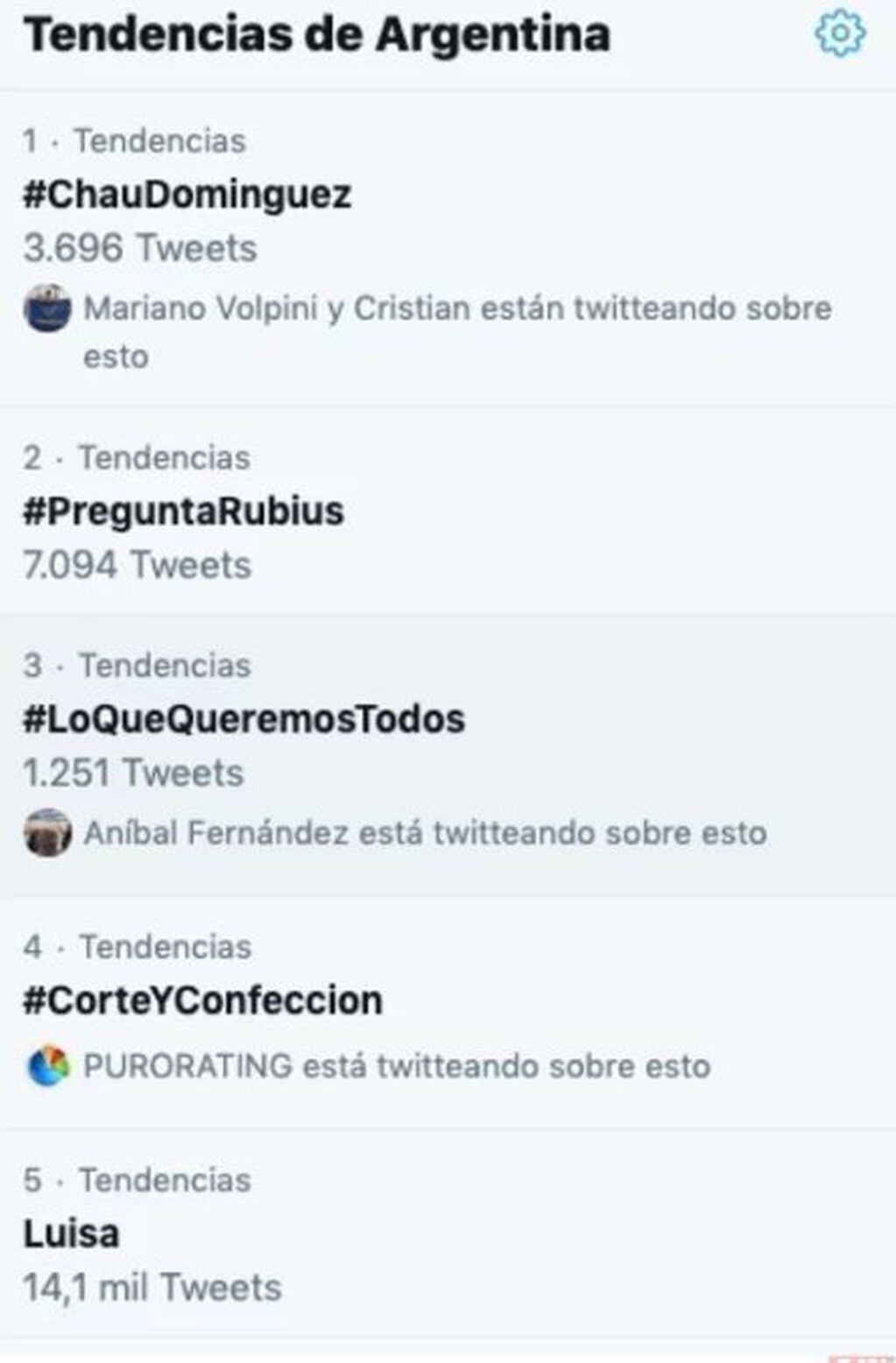#ChauDominguez fue tendencia en Twitter.