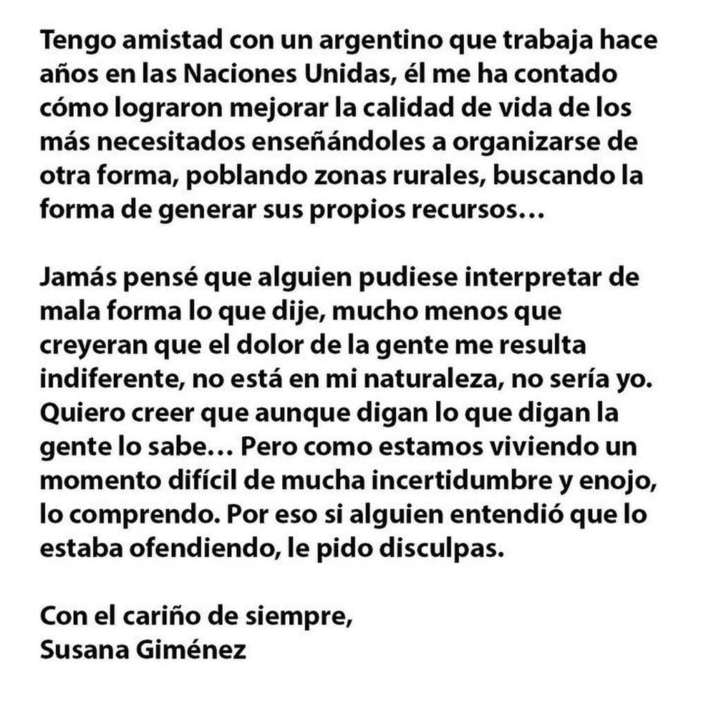 Descargo de Susana Giménez (Parte 3)