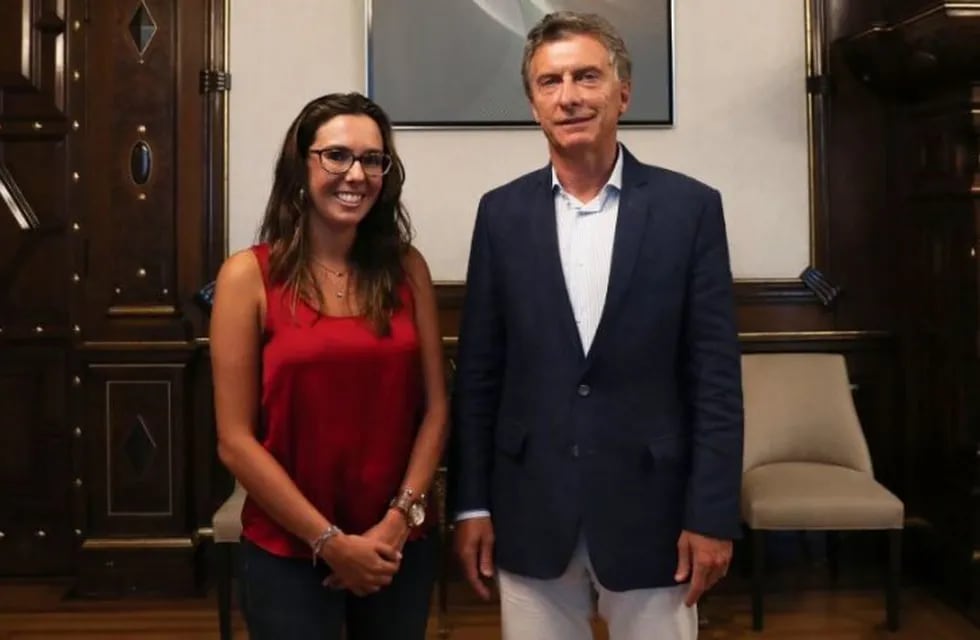 Elisa Trotta Gamus y Mauricio Macri. (Twitter)