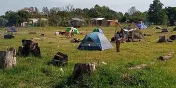 Toma de tierras: unas veinte familias se asentaron en un terreno en Garupá