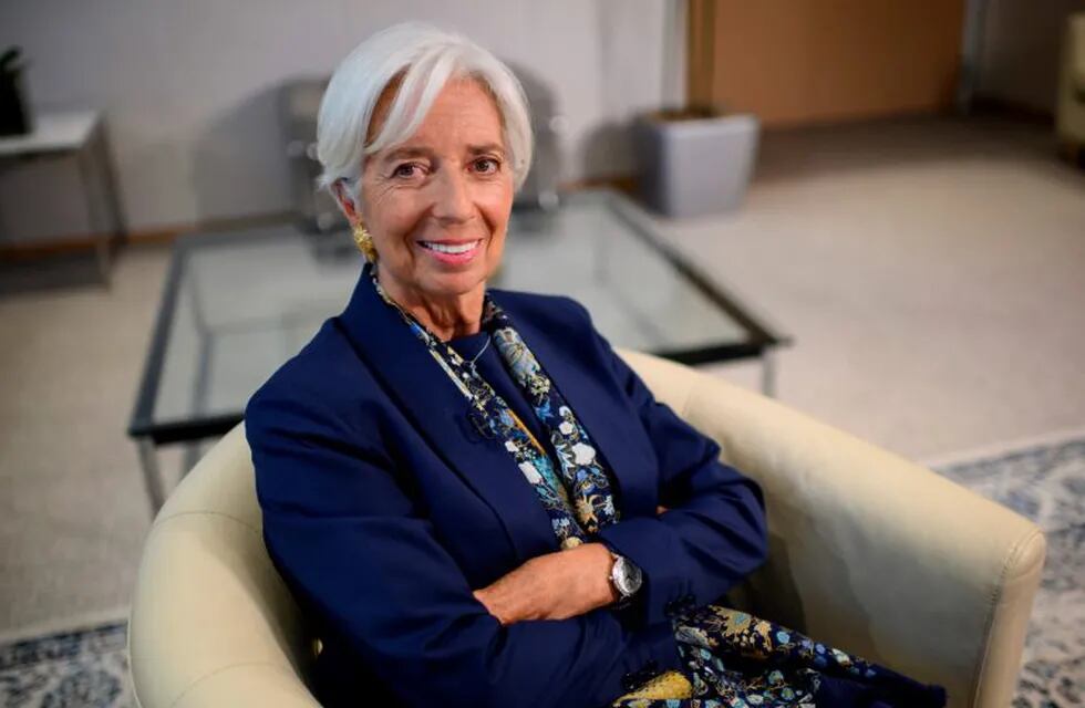 La directora ejecutiva saliente del FMI, Christine Lagarde, ofrece una entrevista exclusiva a los periodistas de la AFP en la sede del FMI en Washington el 19 de septiembre de 2019. Crédito: Eric BARADAT / AFP.