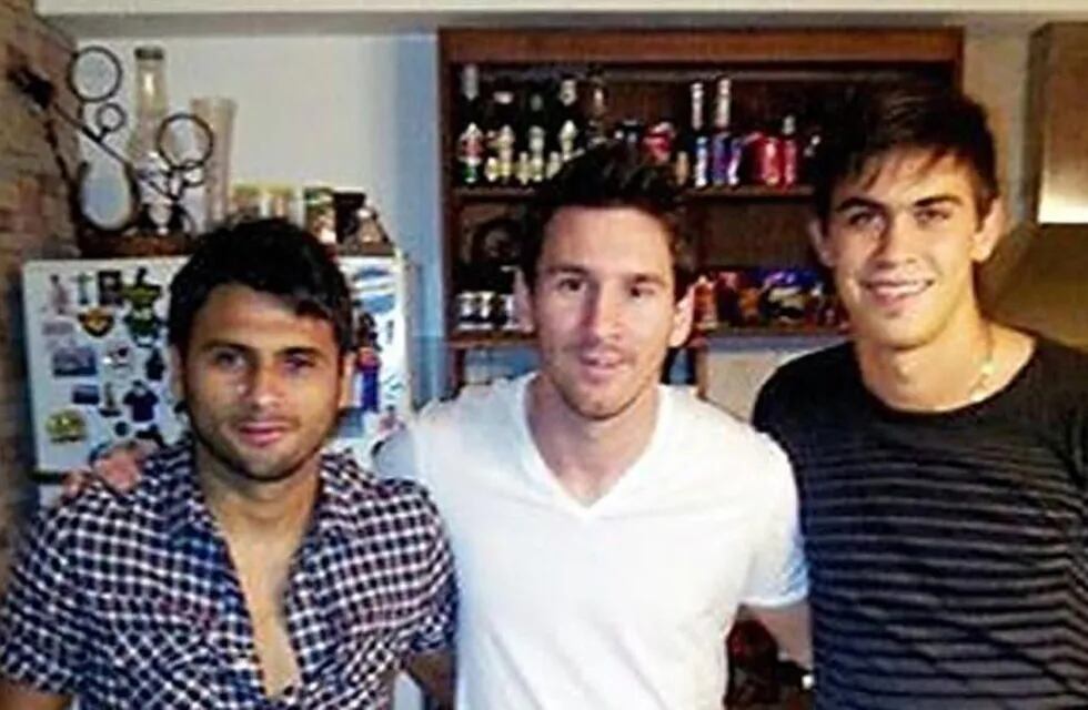 Lionel Messi y Maxi Biancucchi