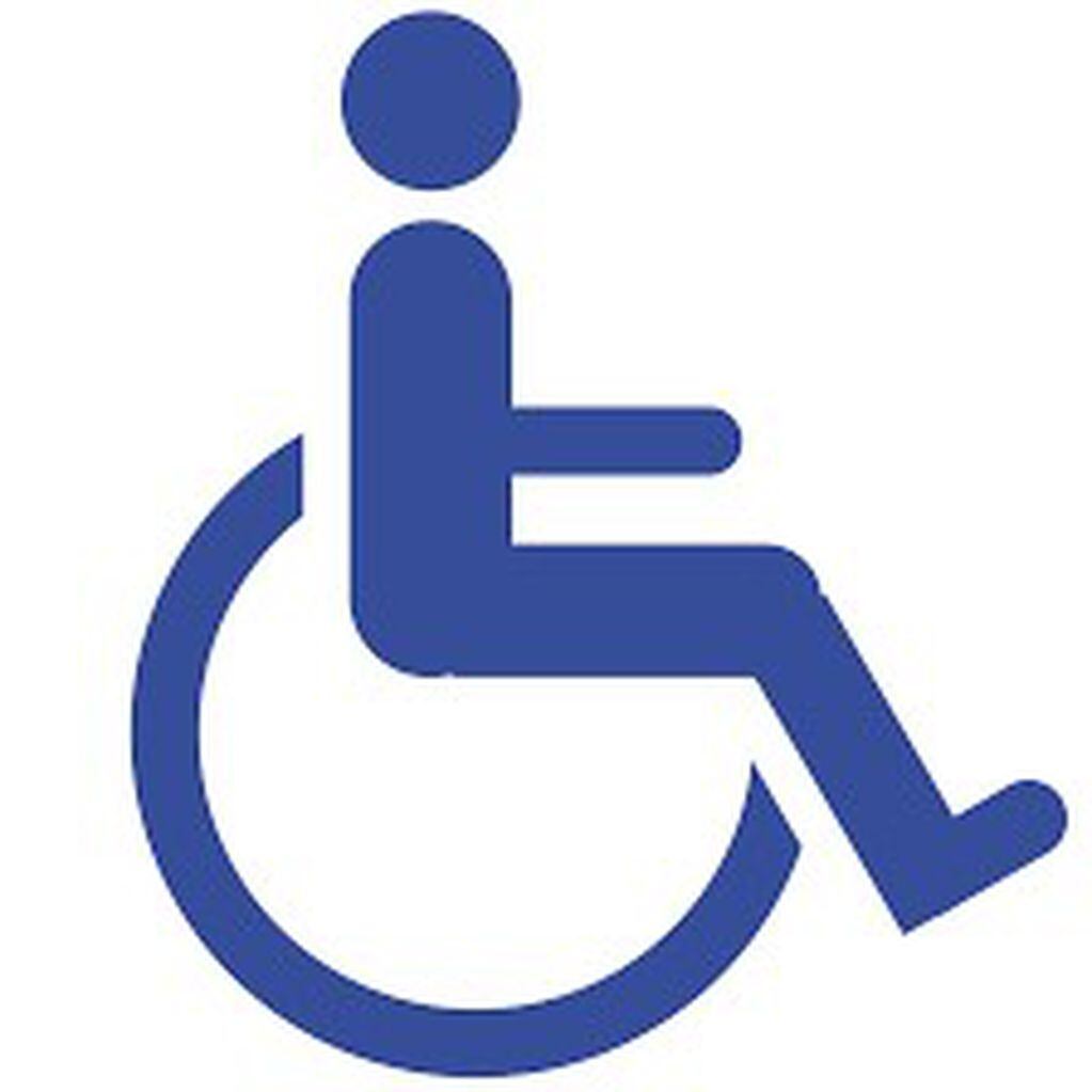 El símbolo internacional de acceso que deberán tener as personas con discapacidad para estacionar  sus vehículos.