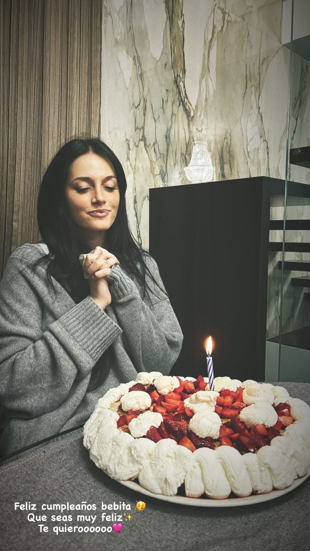 La torta de cumpleaños de Oriana Sabatini