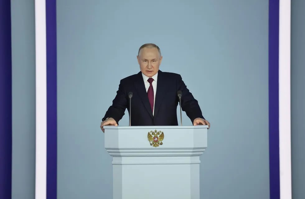 Vladímir Putin acusó en su discurso a Occidente de querer desestabilizar a Rusia.