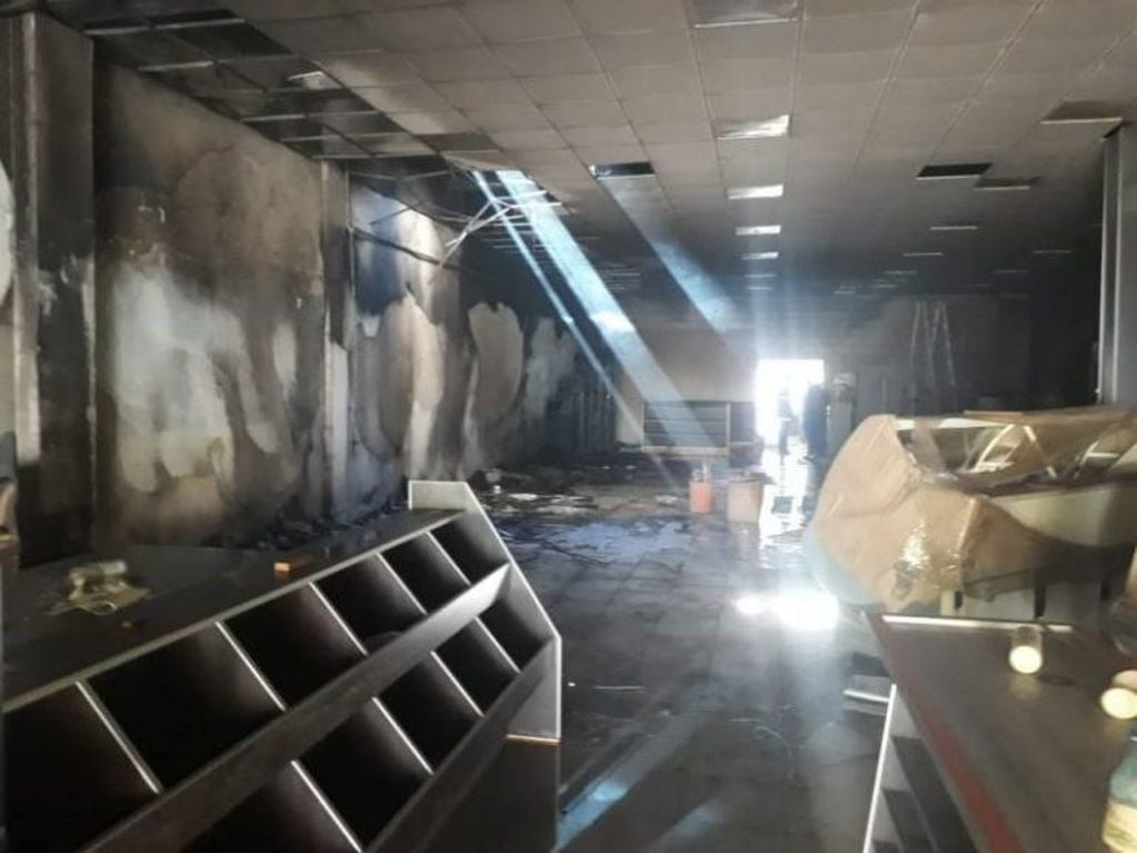 Incendio en un supermercado chino