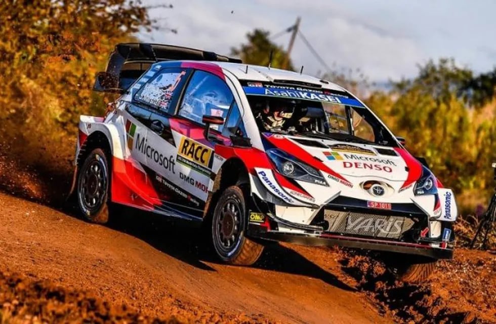 El británico Kris Meeke (Toyota), durante el shakedown del Rally de España 2019, WRC.