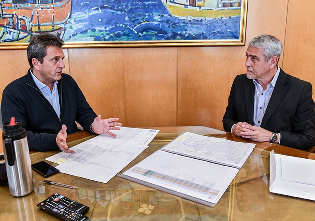 Sergio Massa junto a Jorge Ferraresi. (Ministerio de Economía)