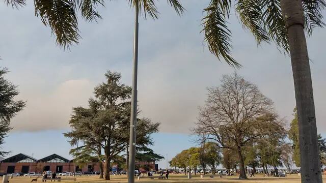 Incendios y humo en las islas frente a Rosario