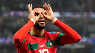 Youssef En-Nesyri, autor del gol de Marruecos ante Portugal