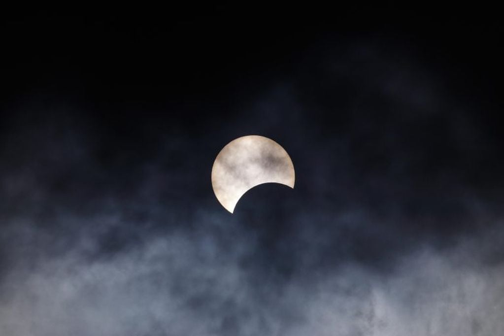 26 December 2019, China, Kunming: The moon shadow eclipses the sun during an annual partial solar eclipse known as the Ring of Fire phenomenon. Photo: -/TPG via ZUMA Press/dpa