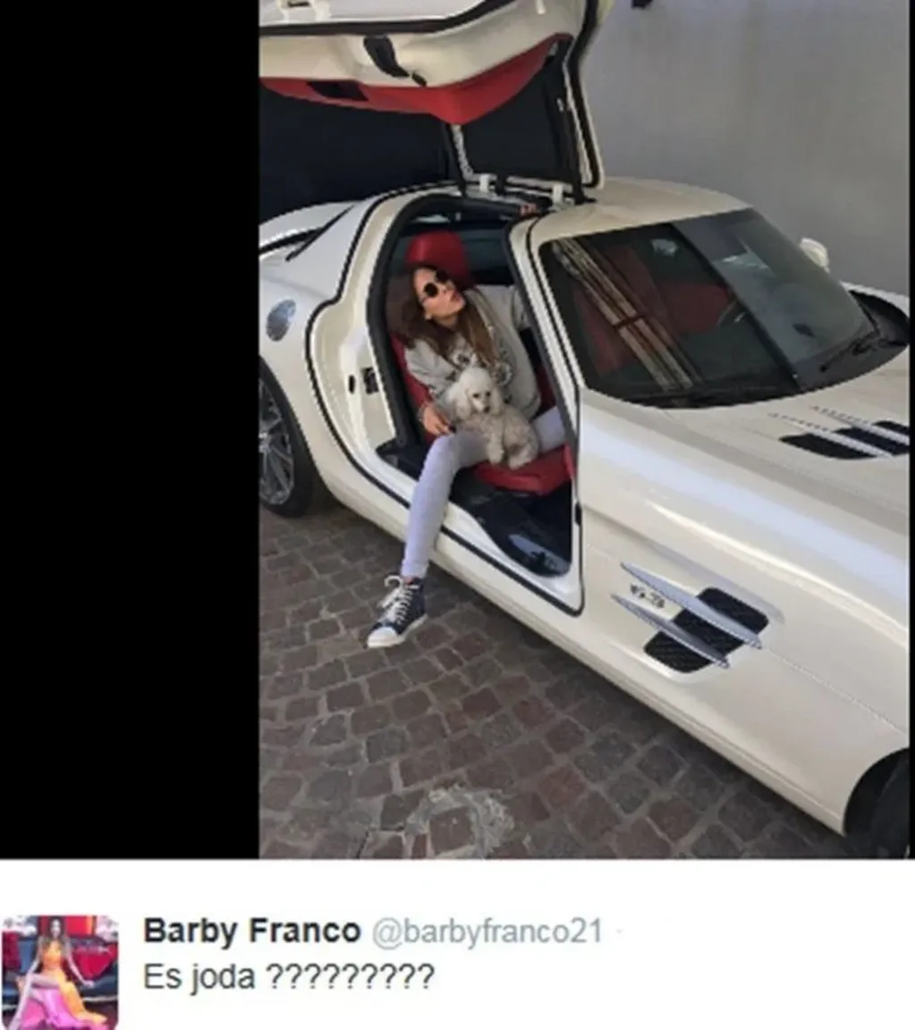 Barby Franco ya habría tenido otro lujoso auto en el pasado.