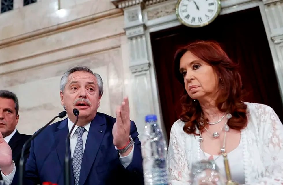 Alberto Fernández, Cristina Kirchner y Sergio Massa, el tridente que lidera al Frente de Todos.