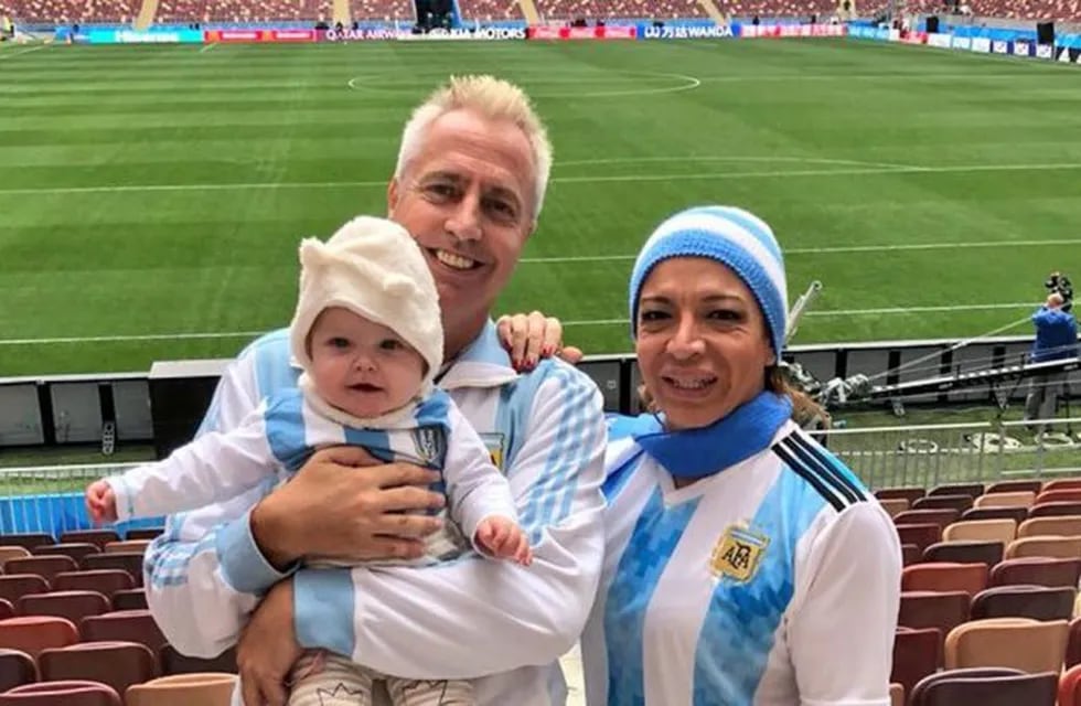Marley y Lizy Tagliani pisaron el estadio Luzhinki, donde Argentina debutará en Rusia 2018.