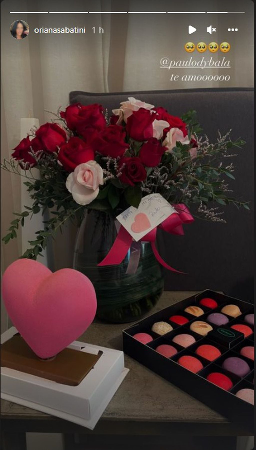 El regalo de Paulo Dybala a Oriana Sabatini por San Valentín.