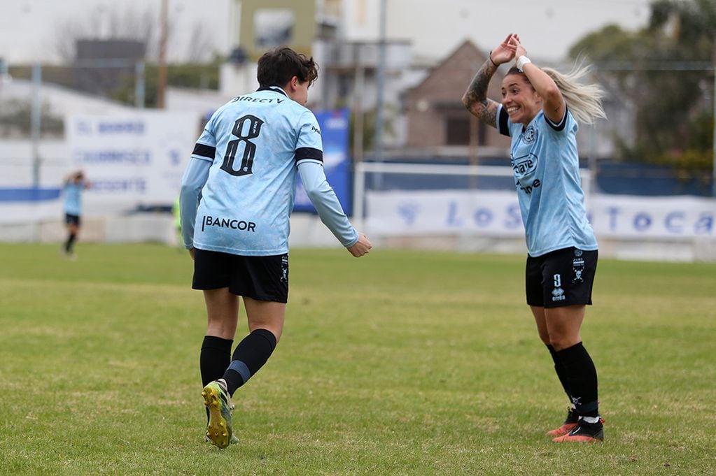 Sabrina Maldonado anotó los dos goles de Belgrano en la victoria 2-1 frente a Argentino de Rosario. (@Belgrano)