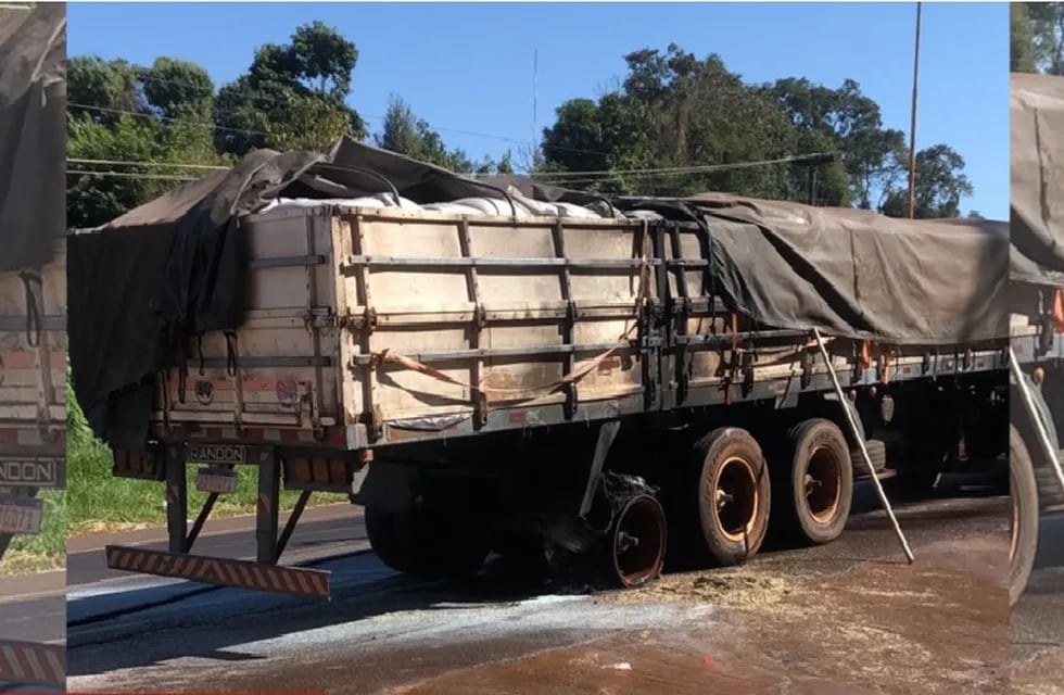 Puerto Iguazú: logran sofocar un principio de incendio en un camión.