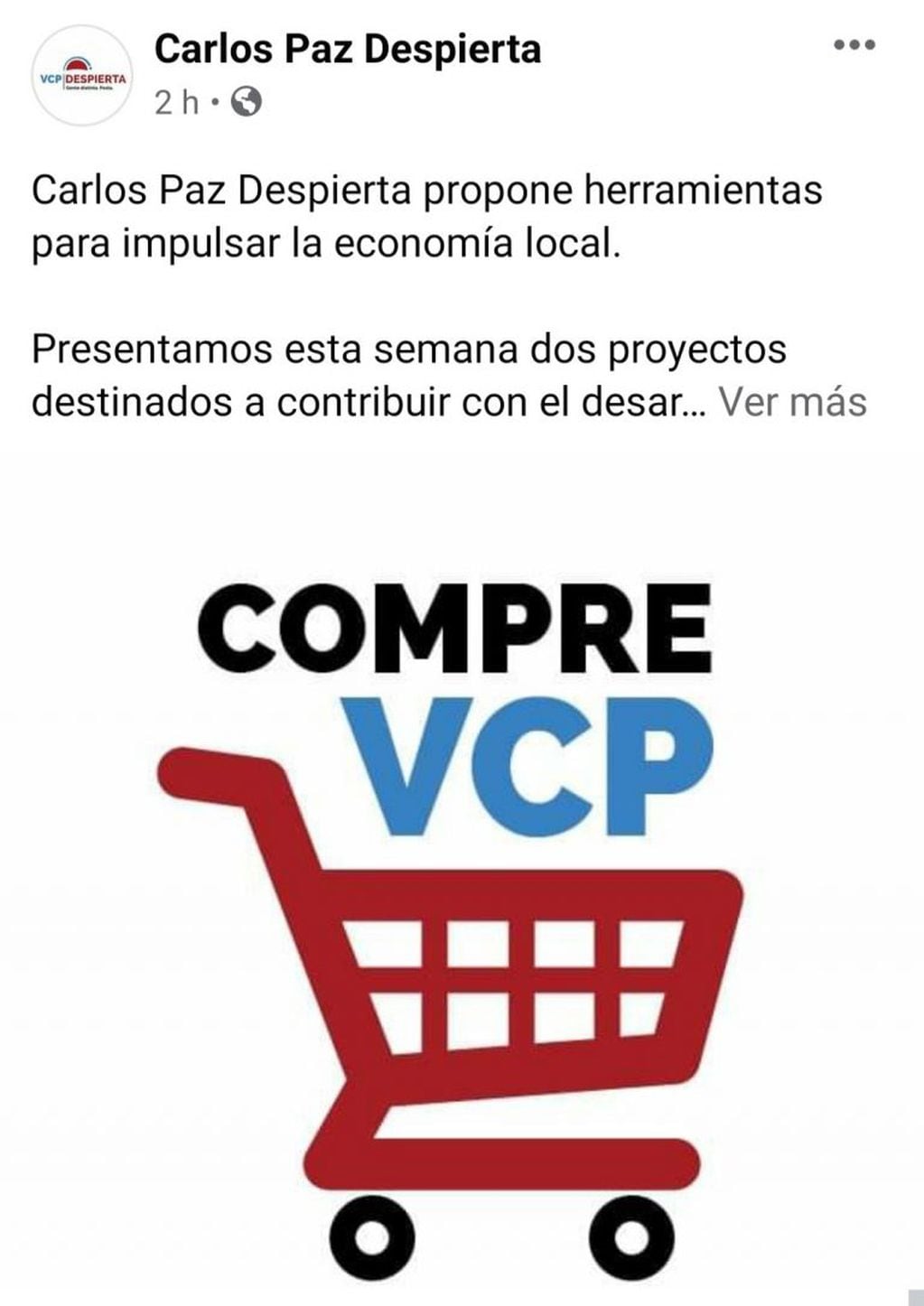 "Compre VCP" y "Vidriera Digital", ambas propuestas presentadas.