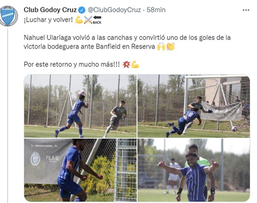 Godoy Cruz ganó en reserva ante Banfield 3-0