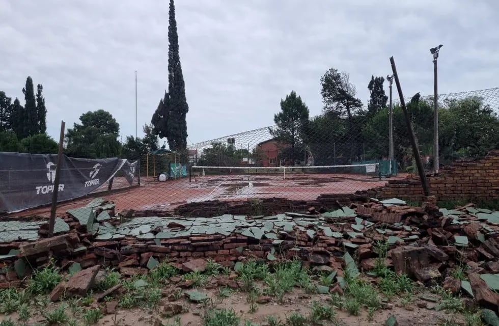 Destrozos en el Club de Pelota y Costa Sud a causa del temporal