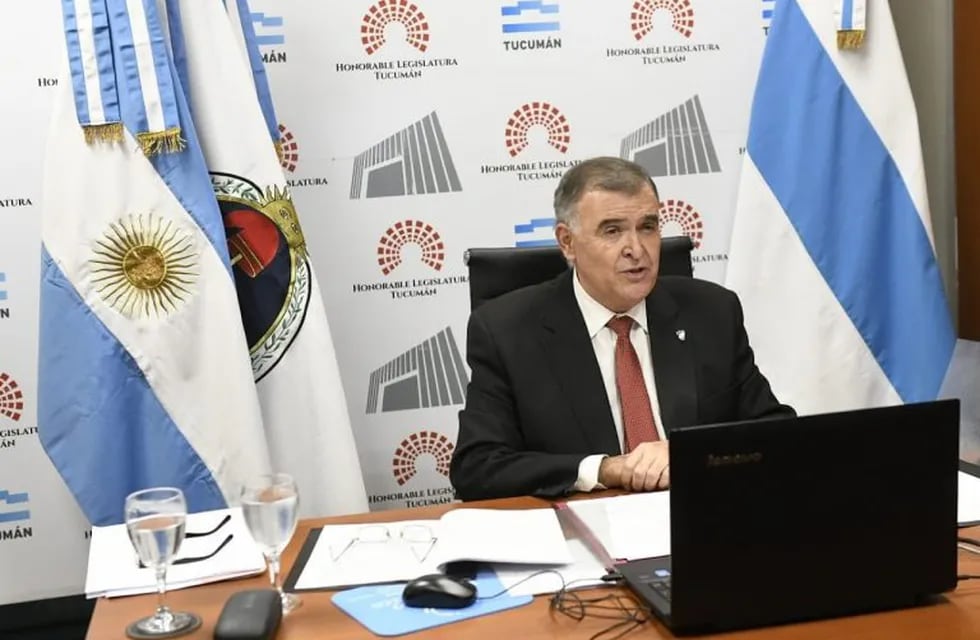 Jaldo anunció que la Ley Micaela será tratada en la próxima sesión. (Legislatura de Tucumán)