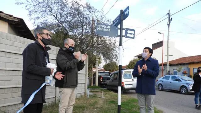 Inauguración calle Héroes de Malvinas