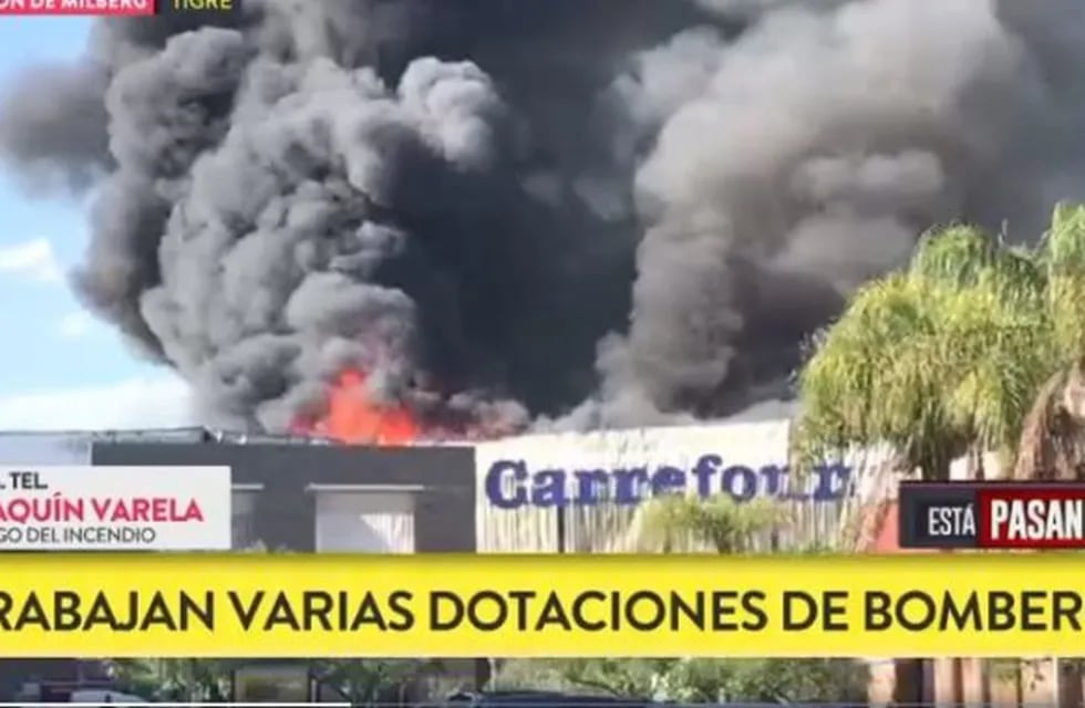 Se incendia un supermercado en  Tigre