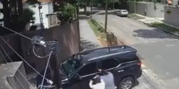 El violento asalto a la esposa de "Bebe" Contempomi (Captura de video).